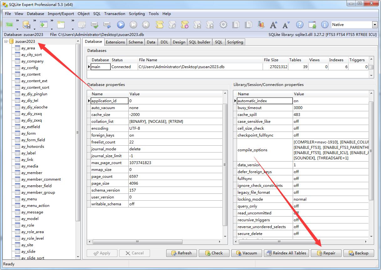 sql數(shù)據(jù)庫損壞，顯示database disk image is malformed如何修復(fù)？